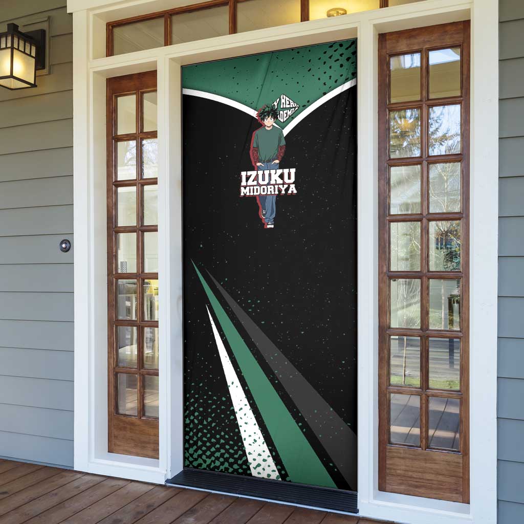 Izuku Midoriya My Hero Academia Door Cover Anime Grunge Splatter Graphic Style