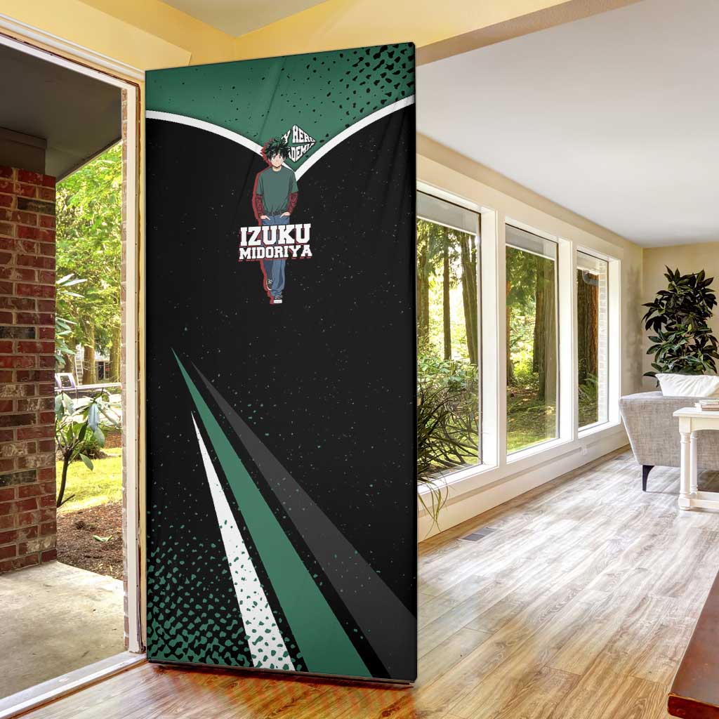 Izuku Midoriya My Hero Academia Door Cover Anime Grunge Splatter Graphic Style