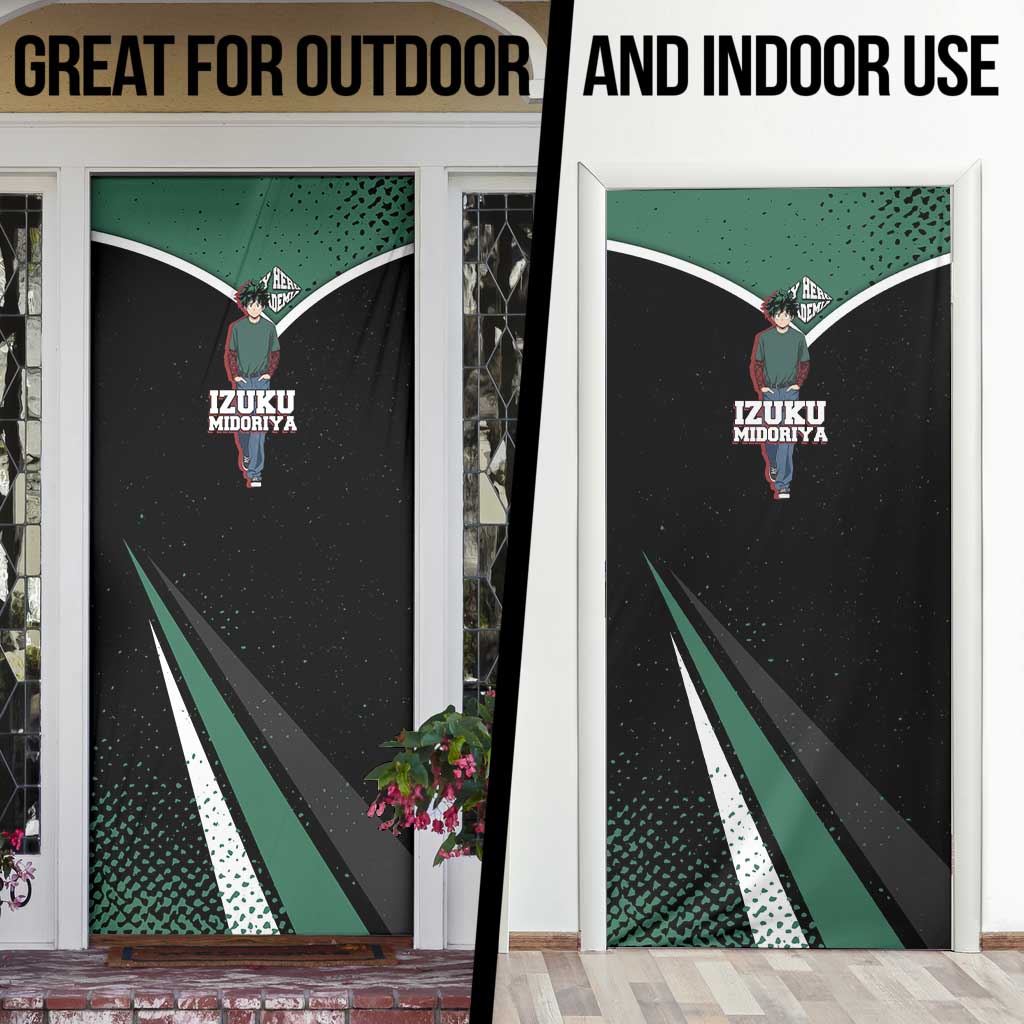 Izuku Midoriya My Hero Academia Door Cover Anime Grunge Splatter Graphic Style