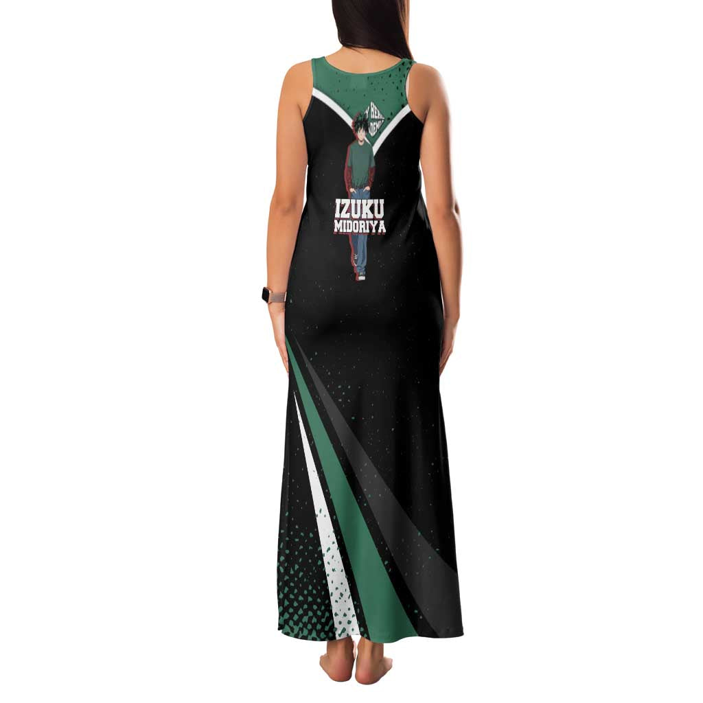 Izuku Midoriya My Hero Academia Family Matching Tank Maxi Dress and Hawaiian Shirt Anime Grunge Splatter Graphic Style
