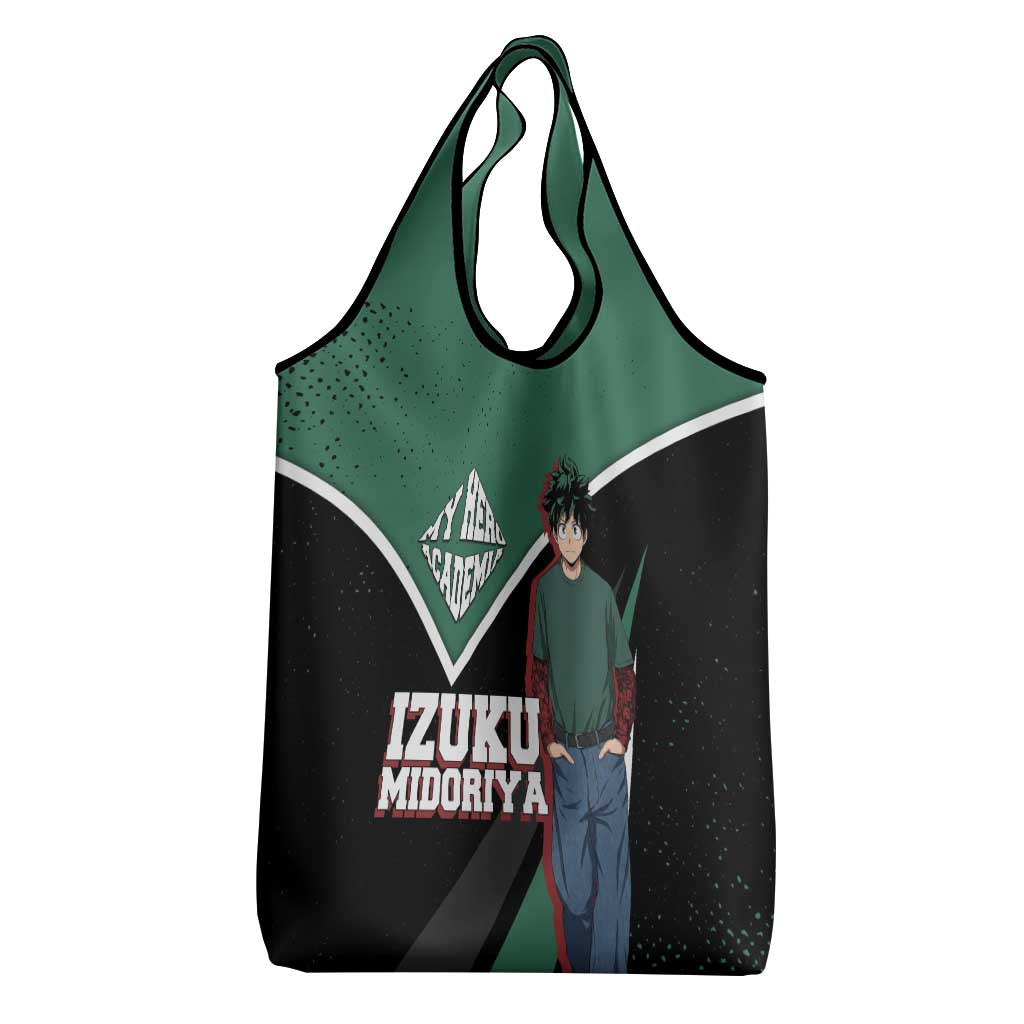 Izuku Midoriya My Hero Academia Grocery Bag Anime Grunge Splatter Graphic Style