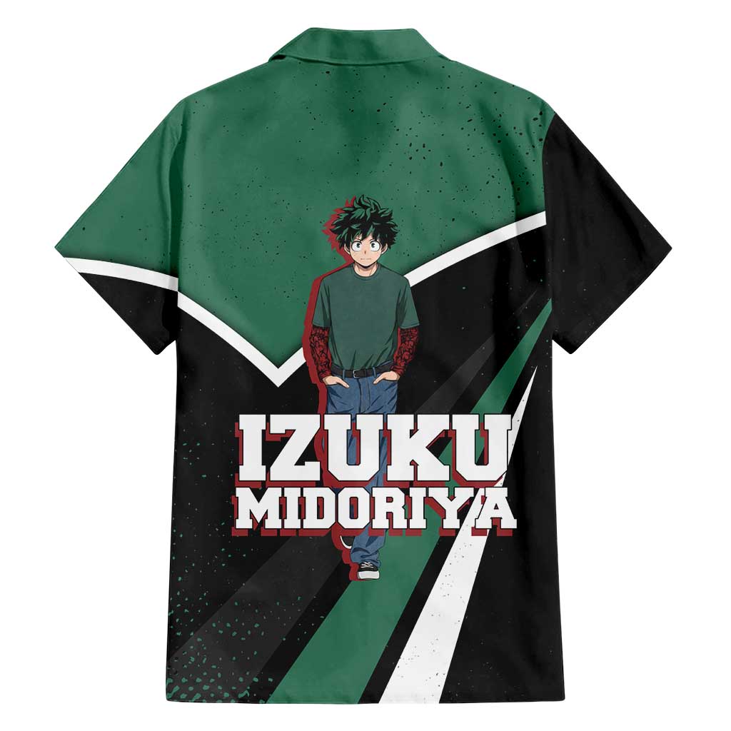Izuku Midoriya My Hero Academia Hawaiian Shirt Anime Grunge Splatter Graphic Style