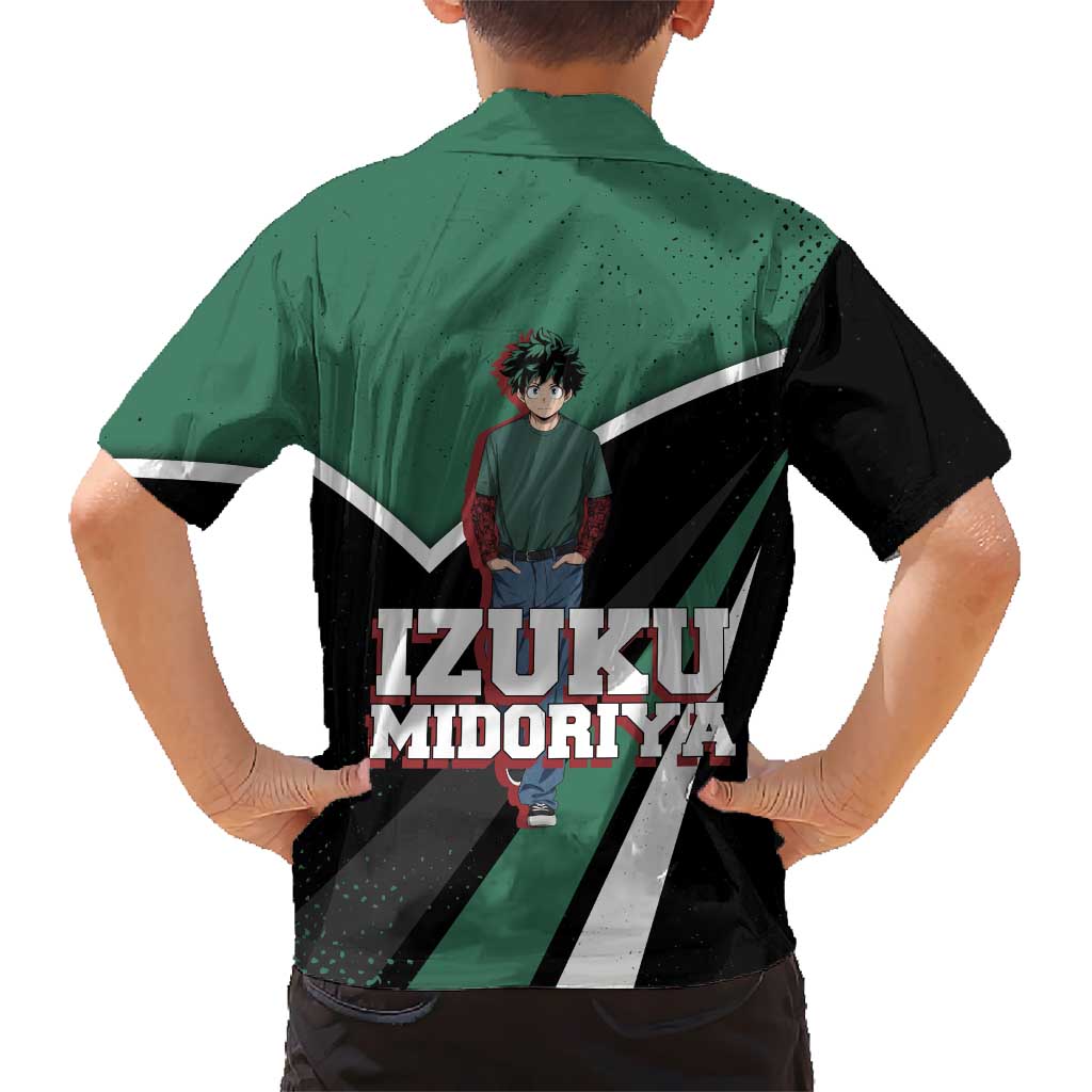 Izuku Midoriya My Hero Academia Hawaiian Shirt Anime Grunge Splatter Graphic Style