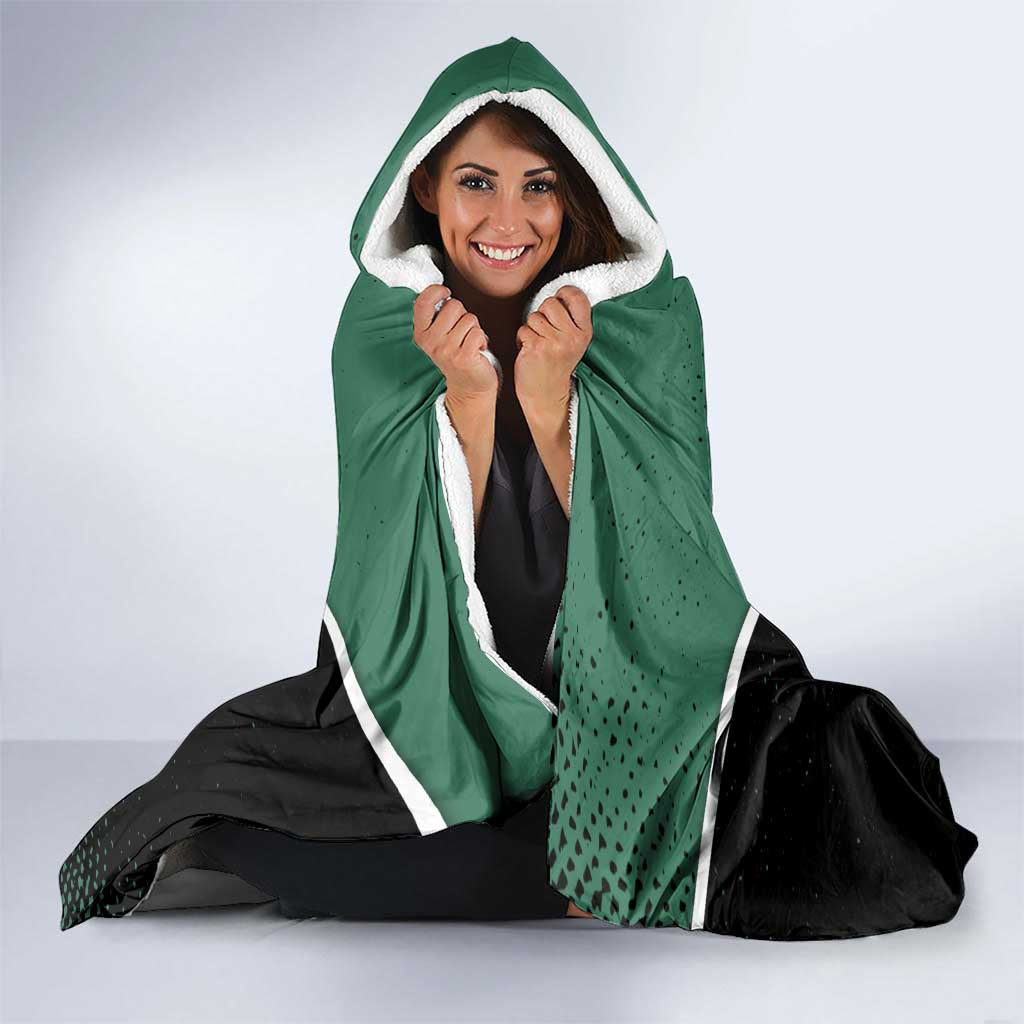 Izuku Midoriya My Hero Academia Hooded Blanket Anime Grunge Splatter Graphic Style
