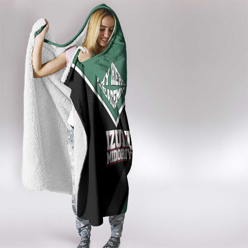 Izuku Midoriya My Hero Academia Hooded Blanket Anime Grunge Splatter Graphic Style