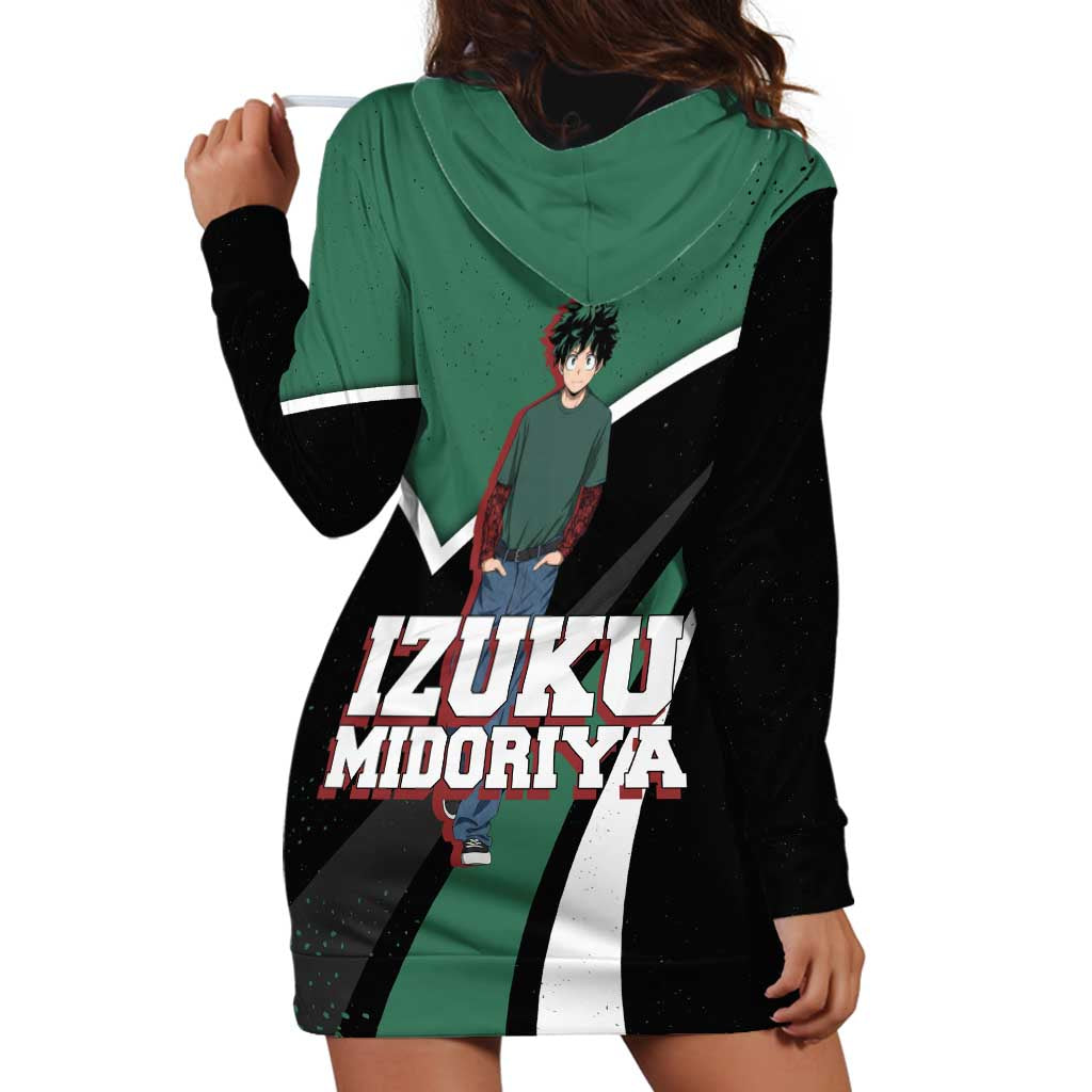 Izuku Midoriya My Hero Academia Hoodie Dress Anime Grunge Splatter Graphic Style