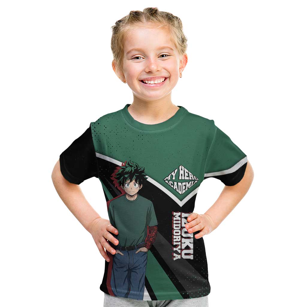 Izuku Midoriya My Hero Academia Kid T Shirt Anime Grunge Splatter Graphic Style