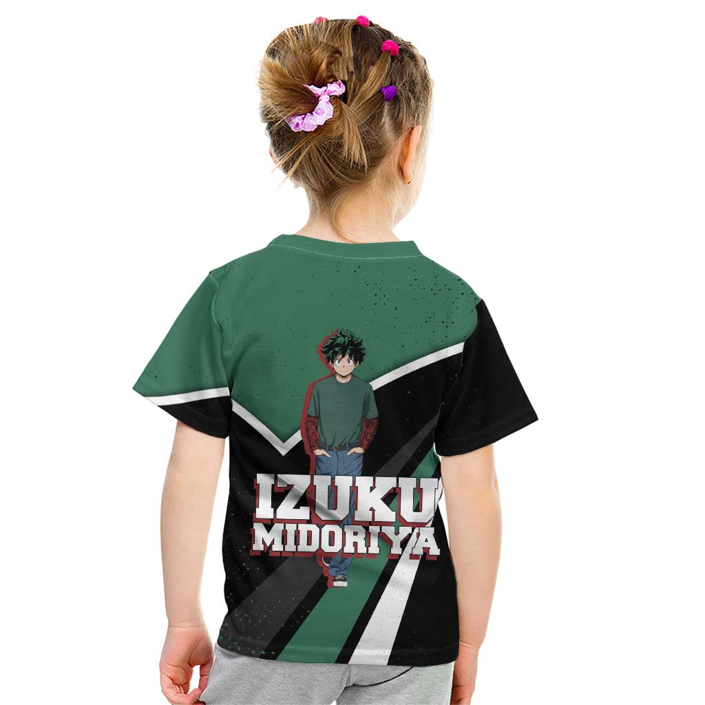 Izuku Midoriya My Hero Academia Kid T Shirt Anime Grunge Splatter Graphic Style