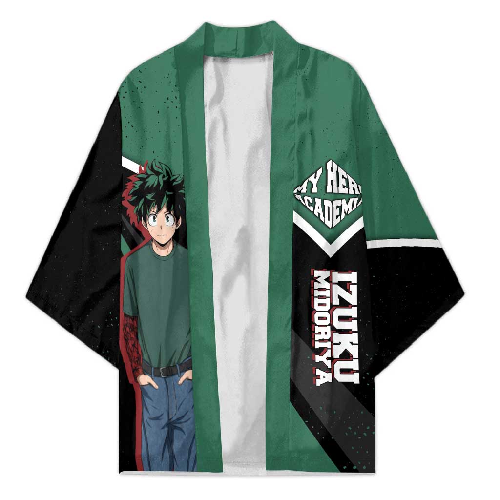Izuku Midoriya My Hero Academia Kimono Anime Grunge Splatter Graphic Style