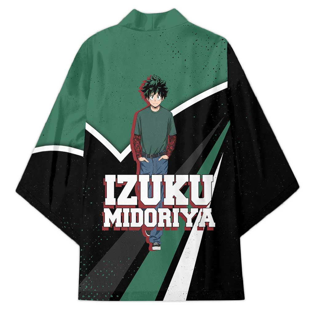 Izuku Midoriya My Hero Academia Kimono Anime Grunge Splatter Graphic Style