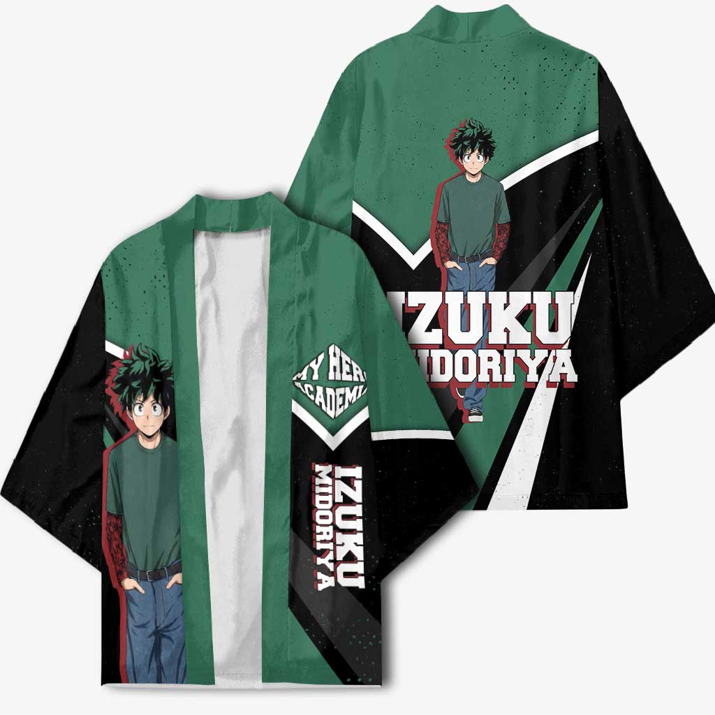 Izuku Midoriya My Hero Academia Kimono Anime Grunge Splatter Graphic Style