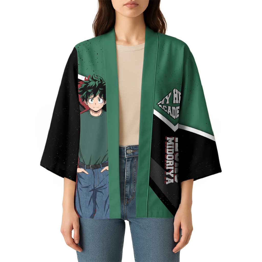 Izuku Midoriya My Hero Academia Kimono Anime Grunge Splatter Graphic Style