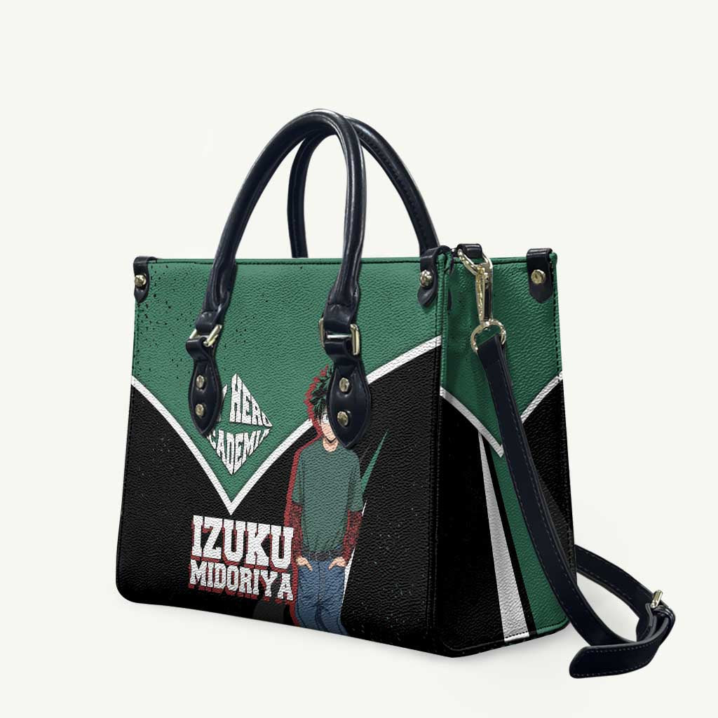 Izuku Midoriya My Hero Academia Leather Bag Anime Grunge Splatter Graphic Style