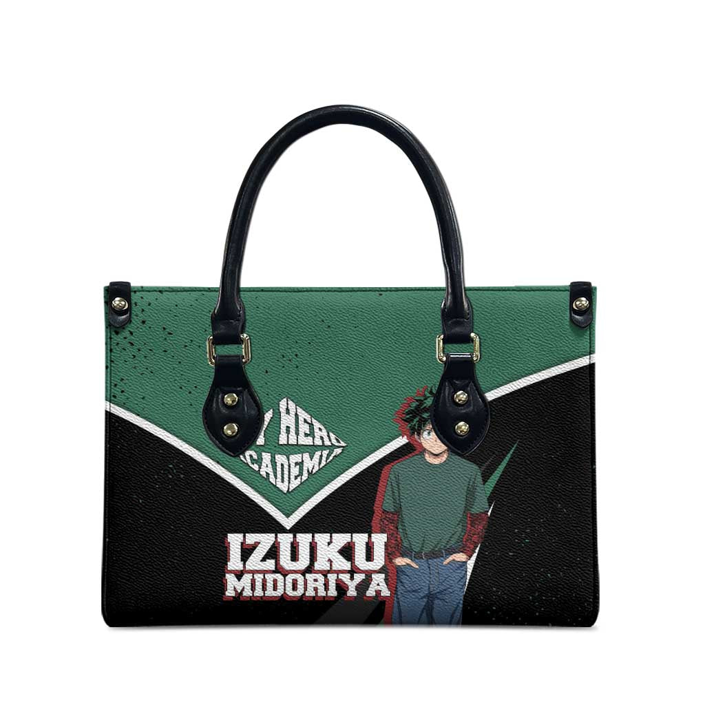 Izuku Midoriya My Hero Academia Leather Bag Anime Grunge Splatter Graphic Style