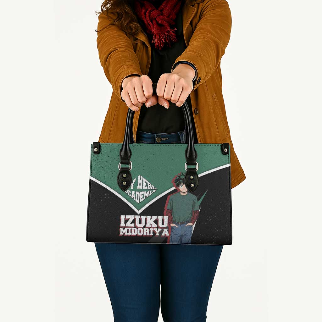 Izuku Midoriya My Hero Academia Leather Bag Anime Grunge Splatter Graphic Style