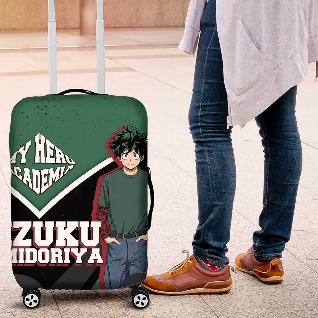 Izuku Midoriya My Hero Academia Luggage Cover Anime Grunge Splatter Graphic Style