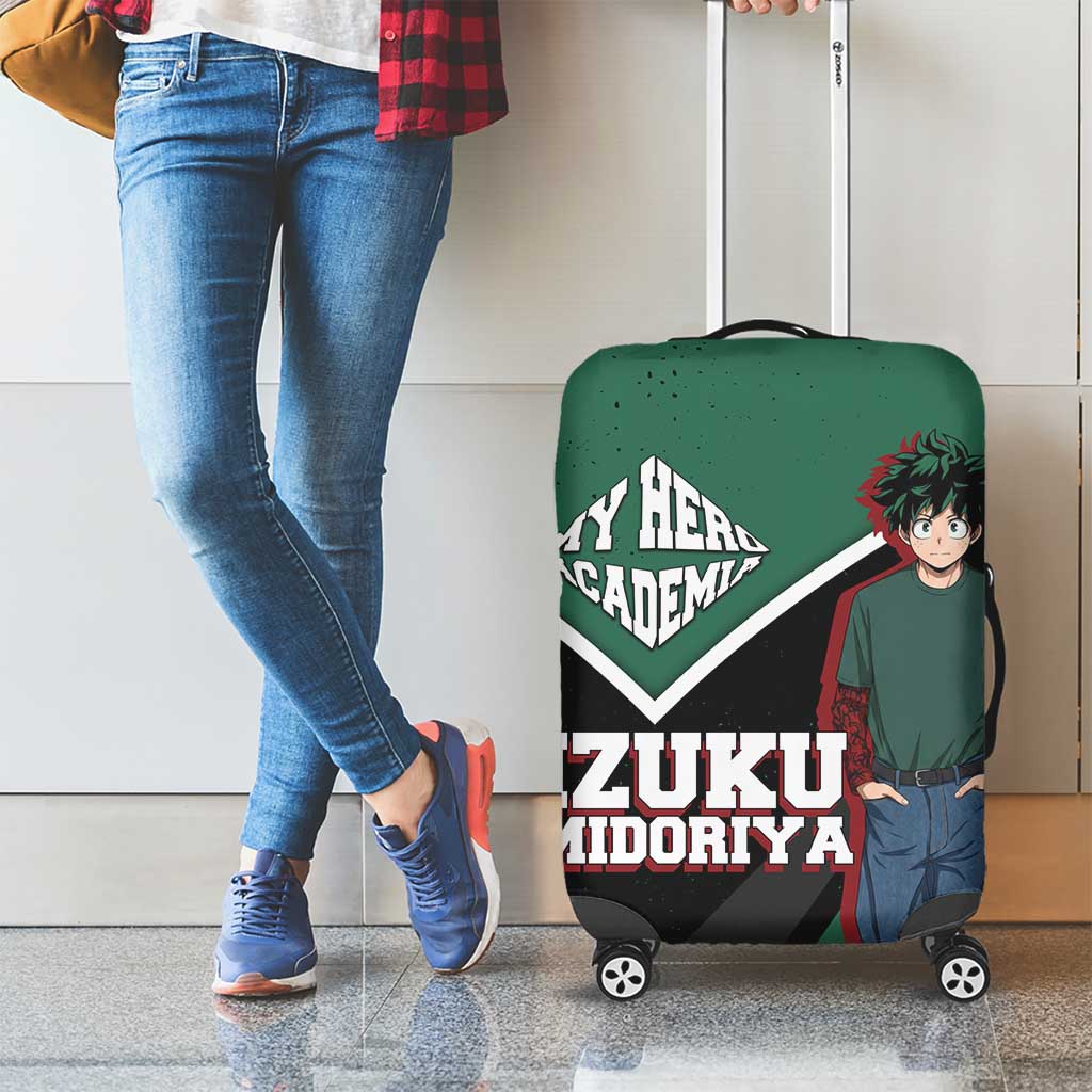 Izuku Midoriya My Hero Academia Luggage Cover Anime Grunge Splatter Graphic Style