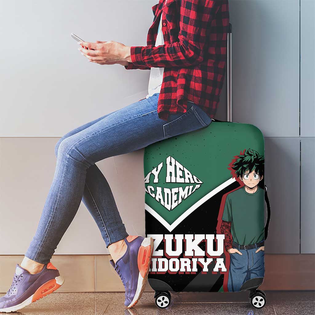Izuku Midoriya My Hero Academia Luggage Cover Anime Grunge Splatter Graphic Style