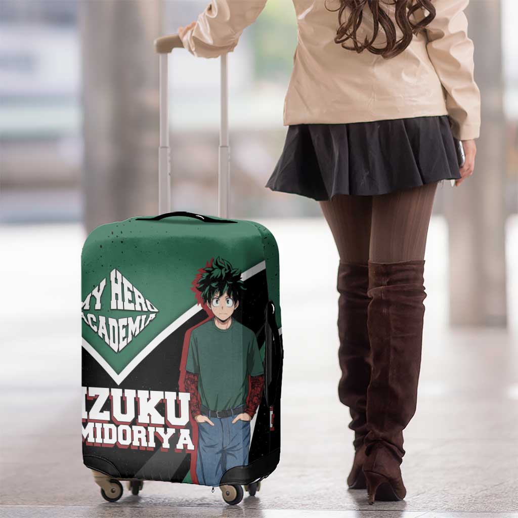 Izuku Midoriya My Hero Academia Luggage Cover Anime Grunge Splatter Graphic Style