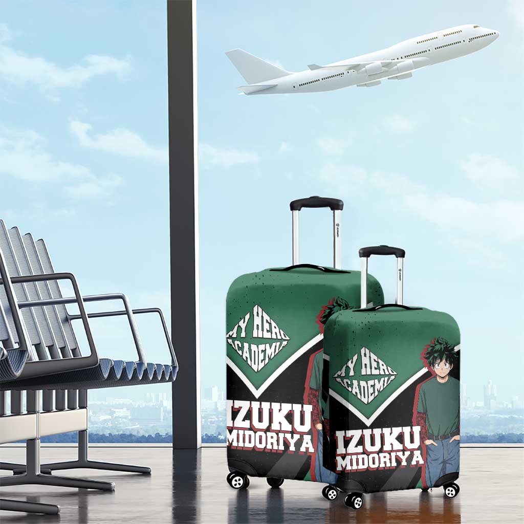 Izuku Midoriya My Hero Academia Luggage Cover Anime Grunge Splatter Graphic Style