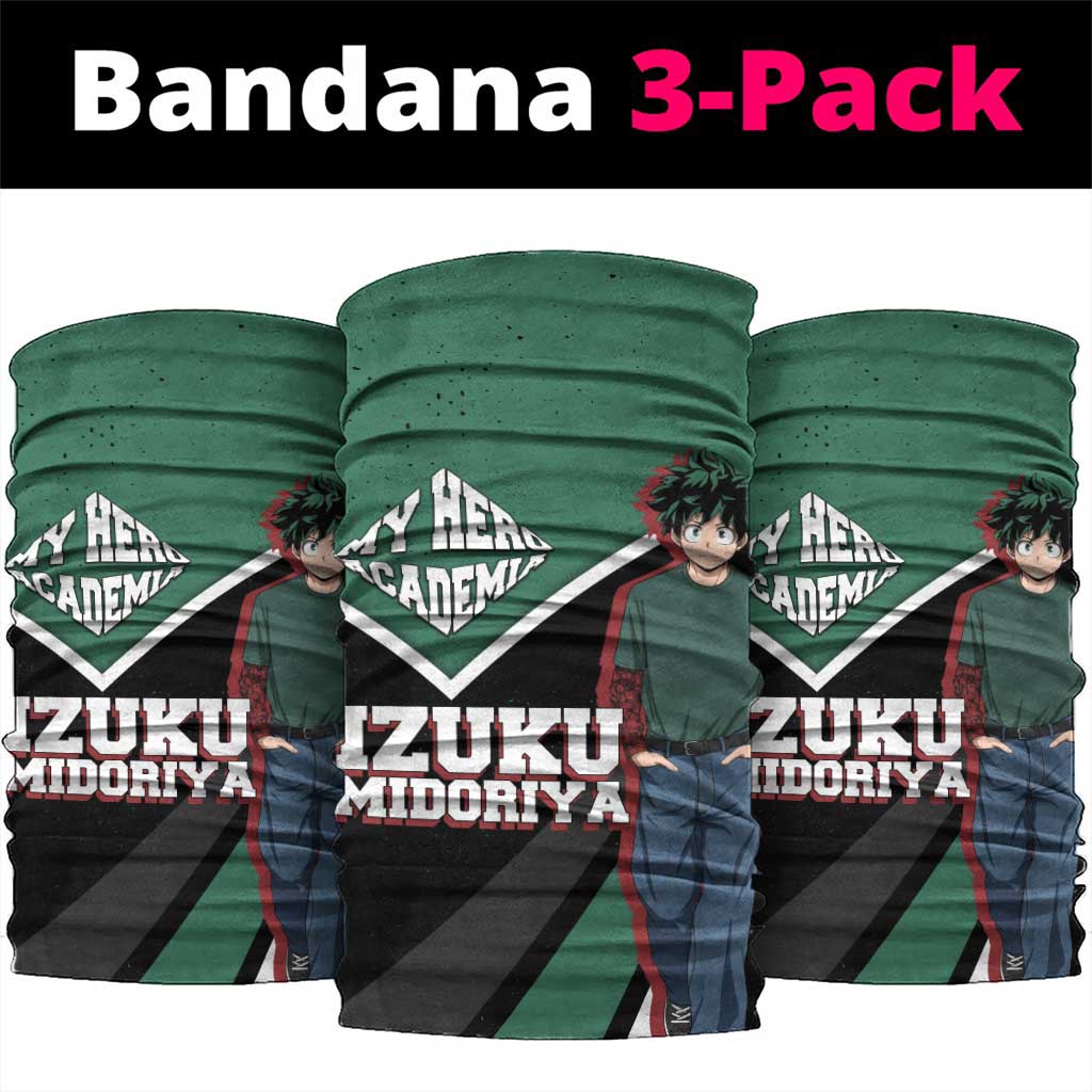 Izuku Midoriya My Hero Academia Neck Gaiter Anime Grunge Splatter Graphic Style