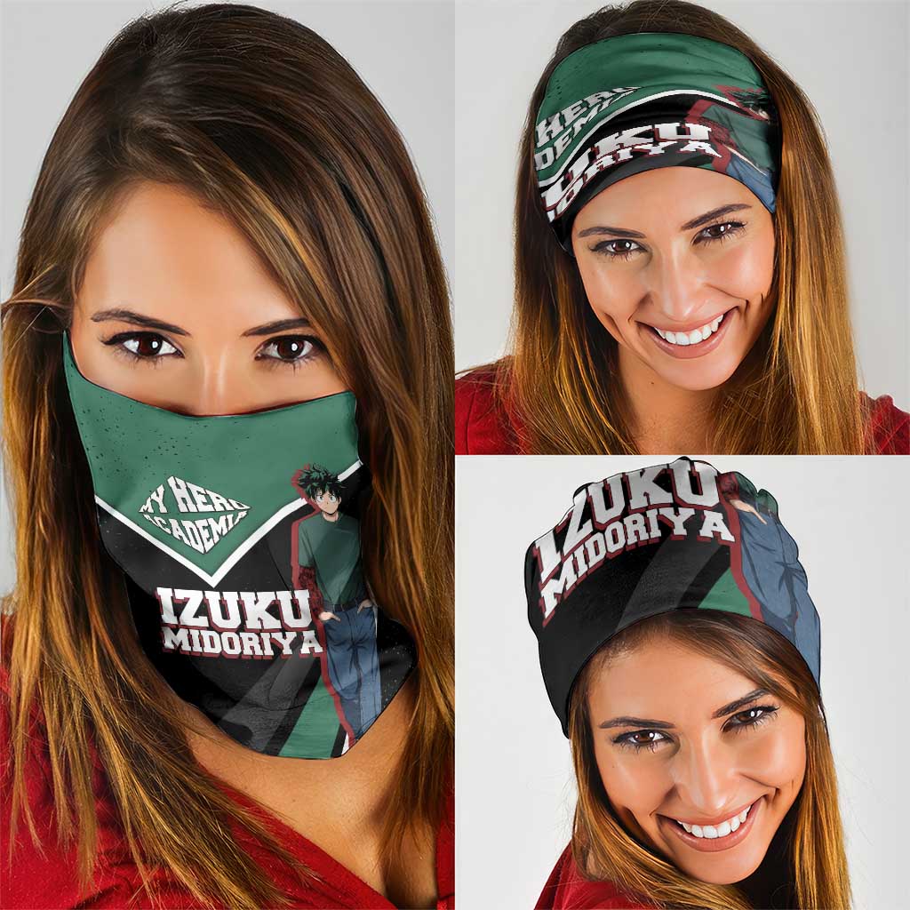 Izuku Midoriya My Hero Academia Neck Gaiter Anime Grunge Splatter Graphic Style