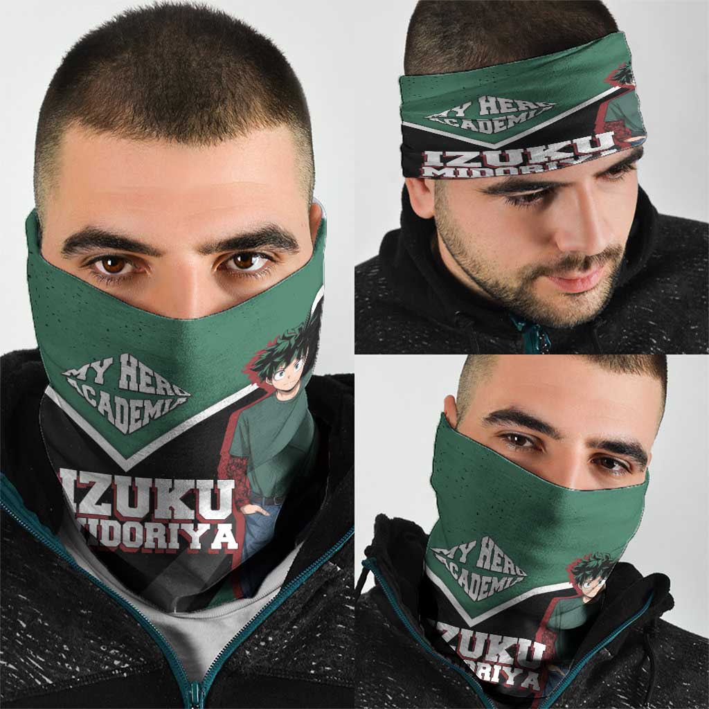 Izuku Midoriya My Hero Academia Neck Gaiter Anime Grunge Splatter Graphic Style