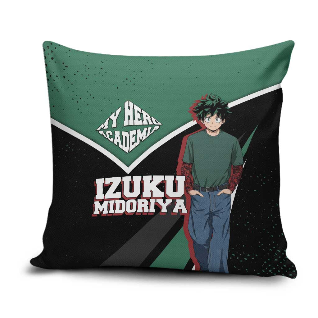 Izuku Midoriya My Hero Academia Pillow Cover Anime Grunge Splatter Graphic Style