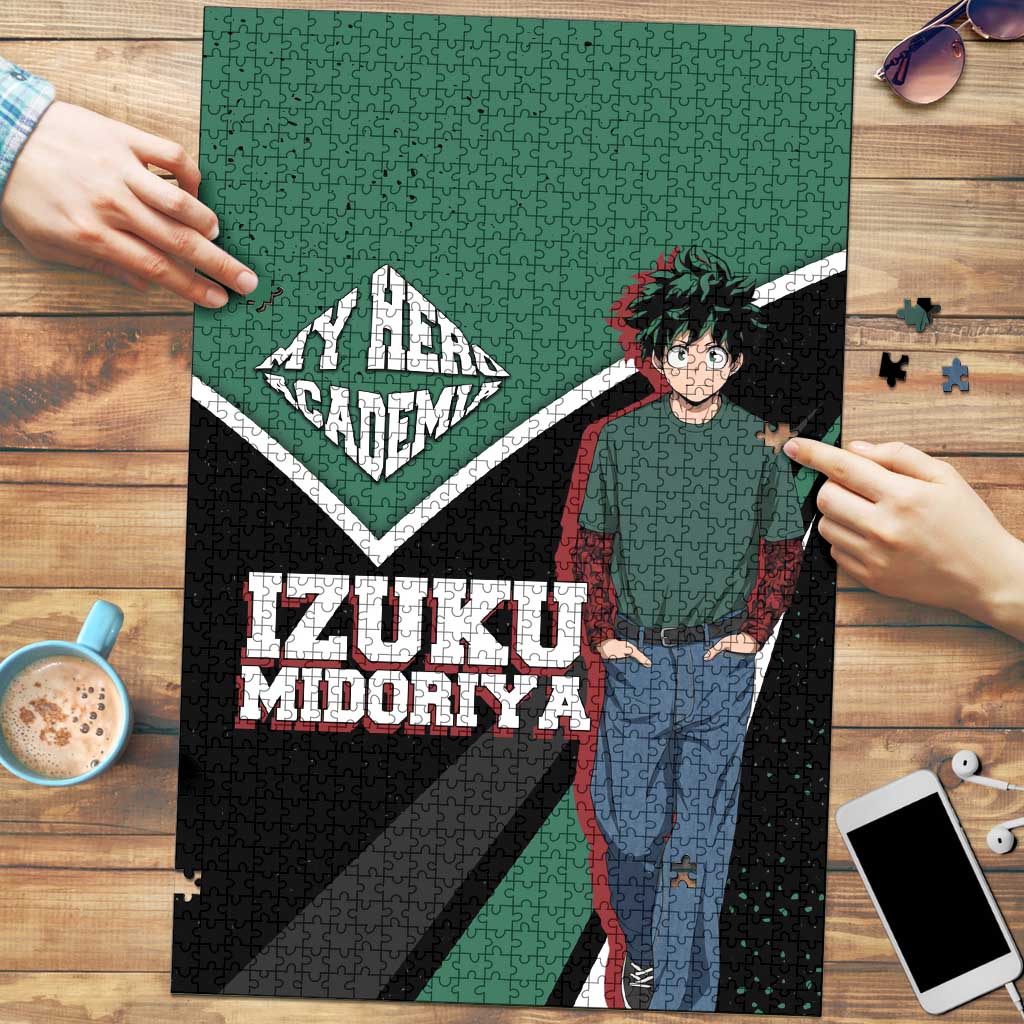 Izuku Midoriya My Hero Academia Puzzle Anime Grunge Splatter Graphic Style