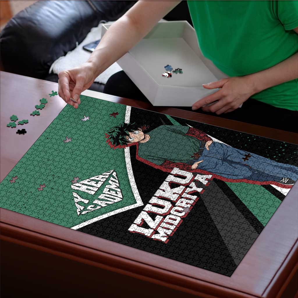 Izuku Midoriya My Hero Academia Puzzle Anime Grunge Splatter Graphic Style