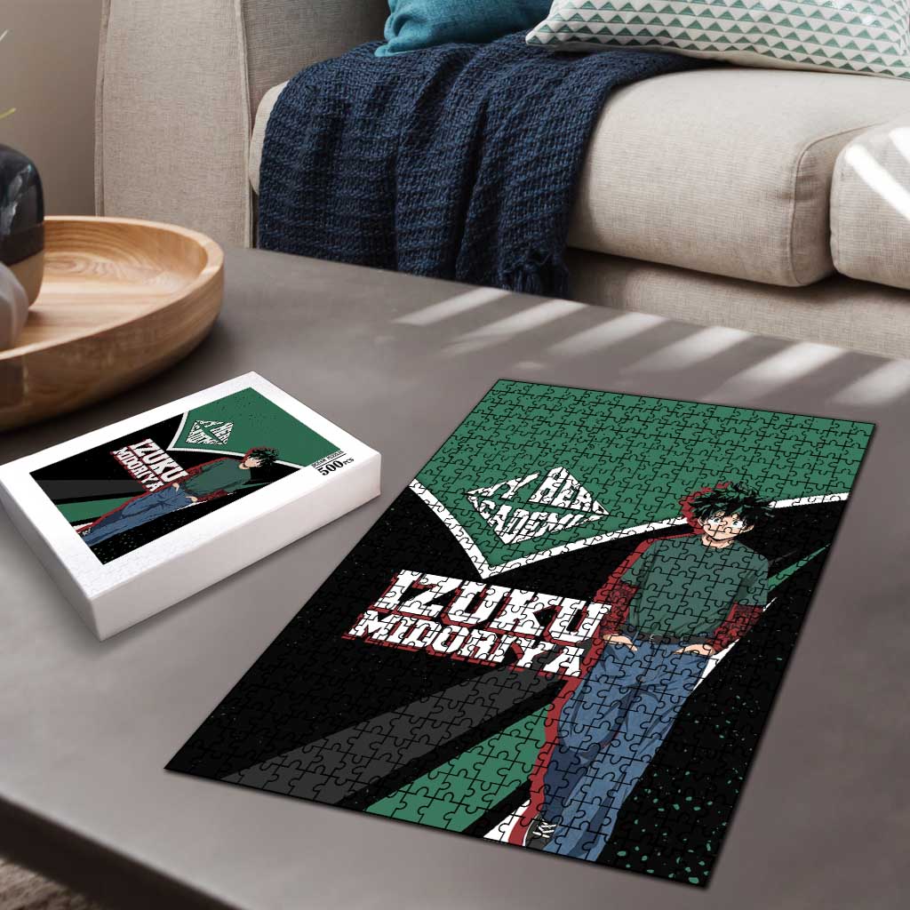 Izuku Midoriya My Hero Academia Puzzle Anime Grunge Splatter Graphic Style