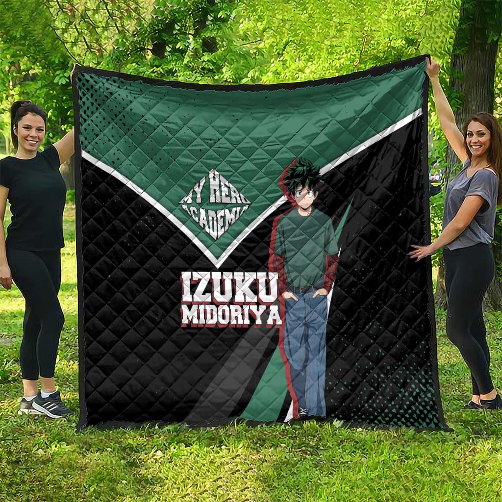 Izuku Midoriya My Hero Academia Quilt Anime Grunge Splatter Graphic Style