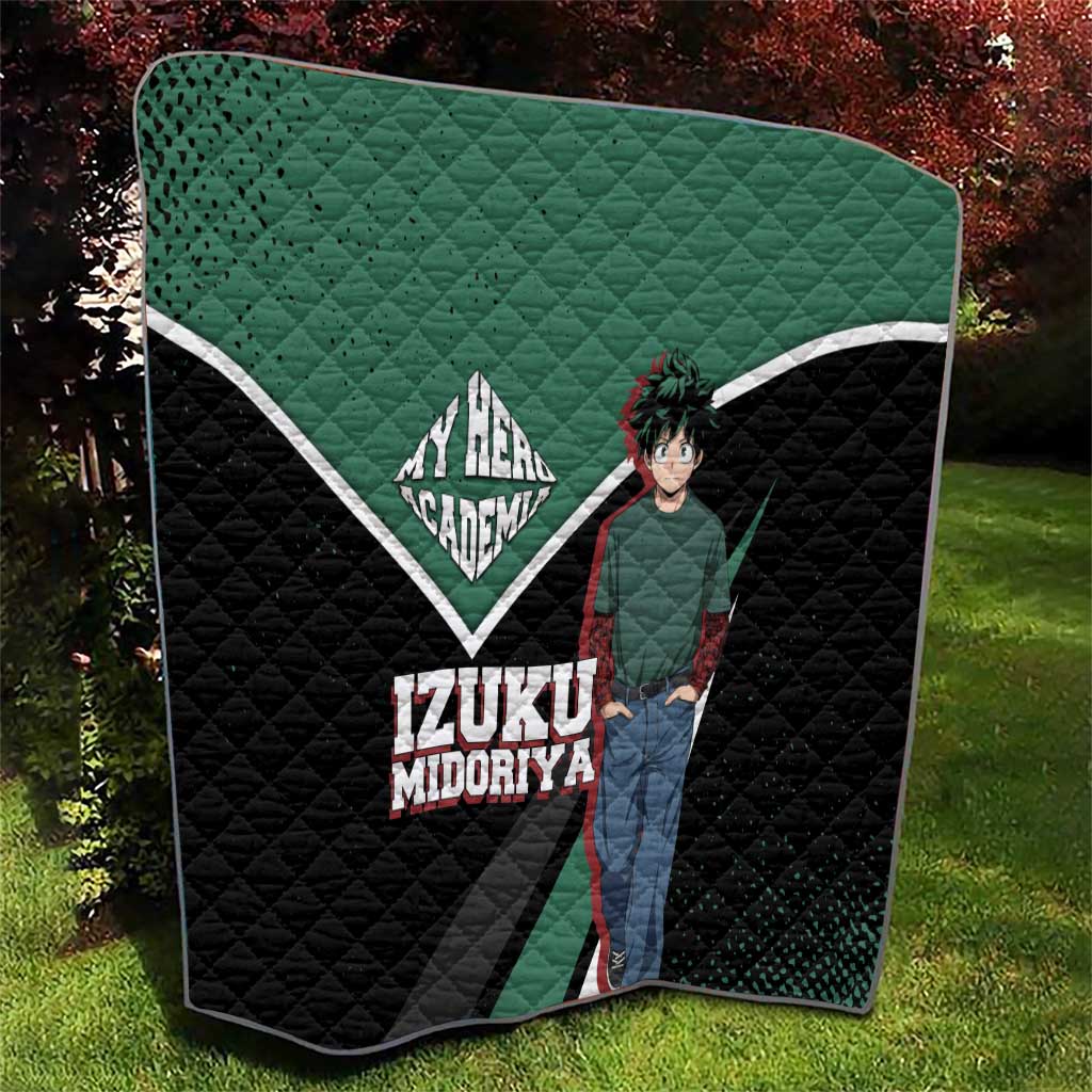 Izuku Midoriya My Hero Academia Quilt Anime Grunge Splatter Graphic Style