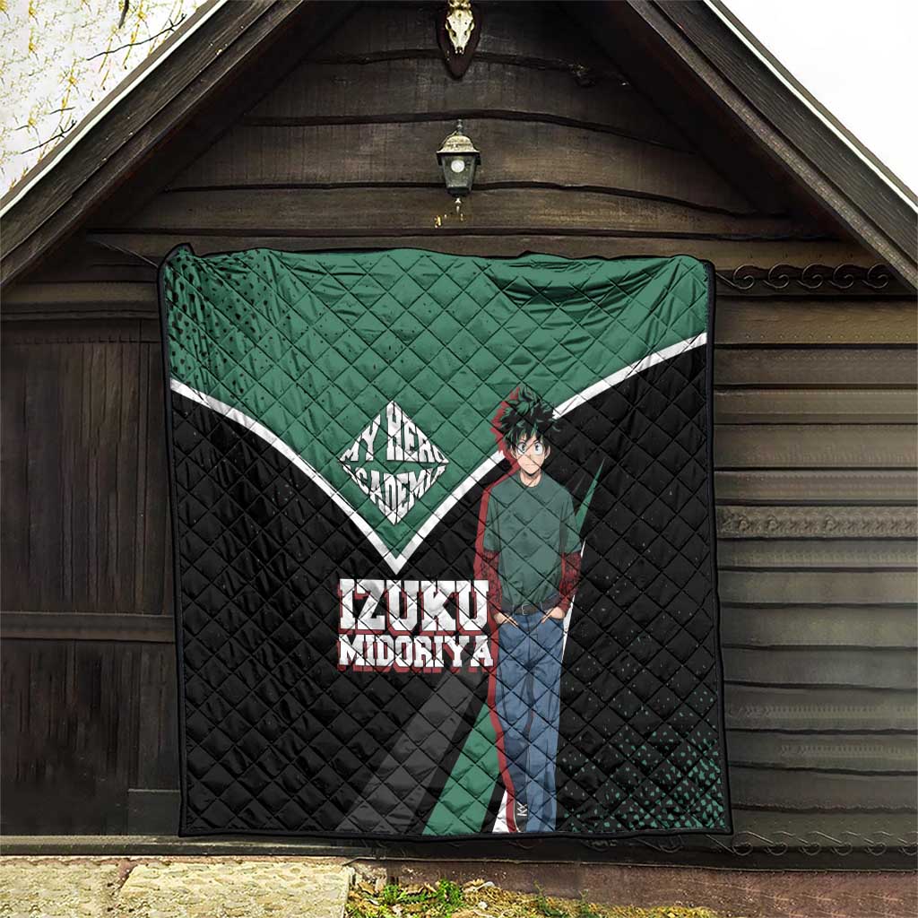Izuku Midoriya My Hero Academia Quilt Anime Grunge Splatter Graphic Style