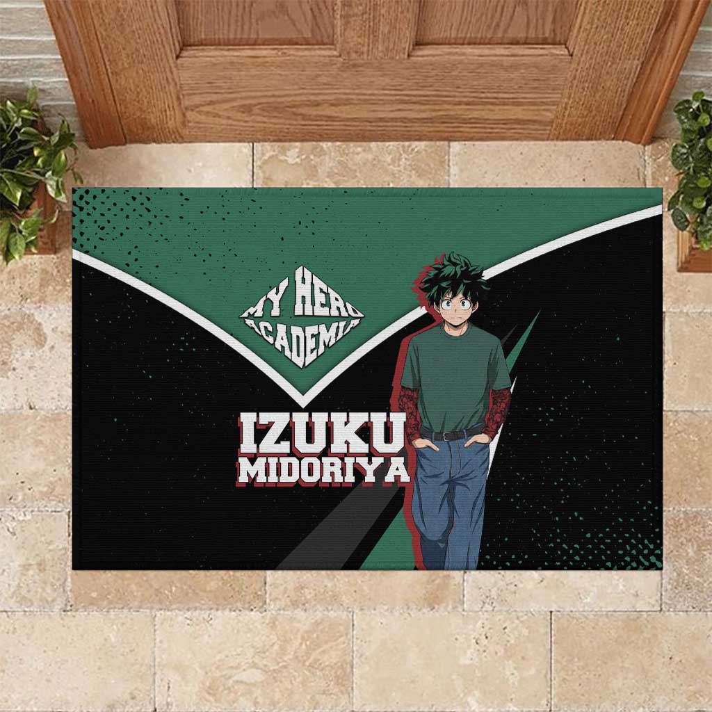 Izuku Midoriya My Hero Academia Rubber Doormat Anime Grunge Splatter Graphic Style