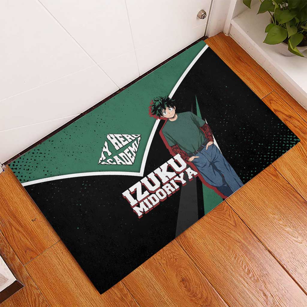 Izuku Midoriya My Hero Academia Rubber Doormat Anime Grunge Splatter Graphic Style