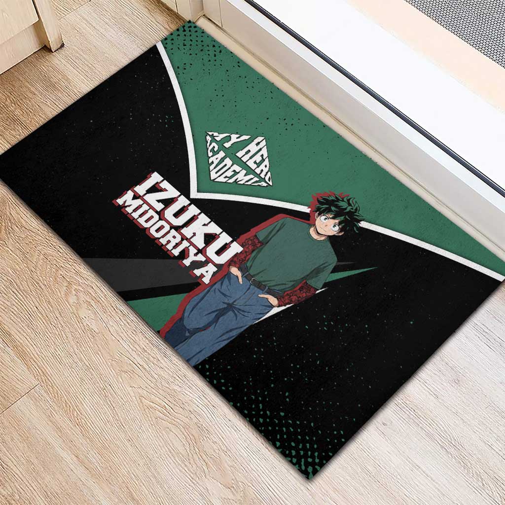 Izuku Midoriya My Hero Academia Rubber Doormat Anime Grunge Splatter Graphic Style