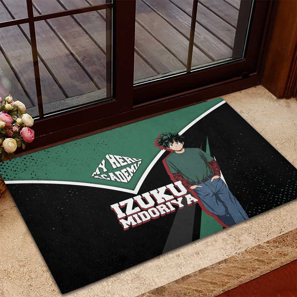 Izuku Midoriya My Hero Academia Rubber Doormat Anime Grunge Splatter Graphic Style