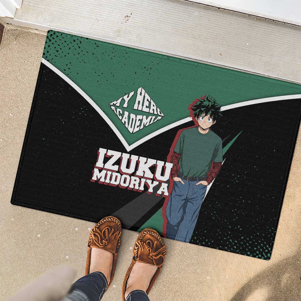 Izuku Midoriya My Hero Academia Rubber Doormat Anime Grunge Splatter Graphic Style