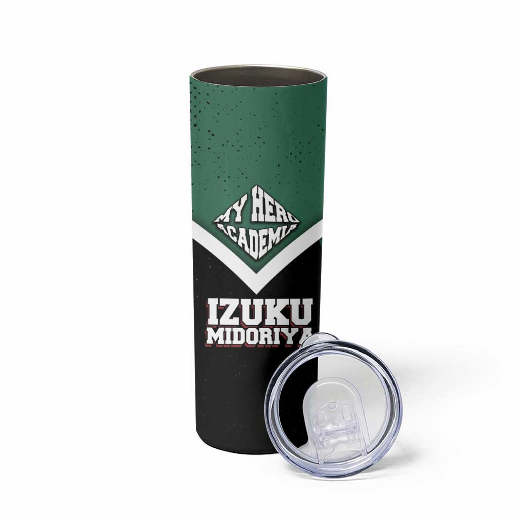 Izuku Midoriya My Hero Academia Skinny Tumbler Anime Grunge Splatter Graphic Style