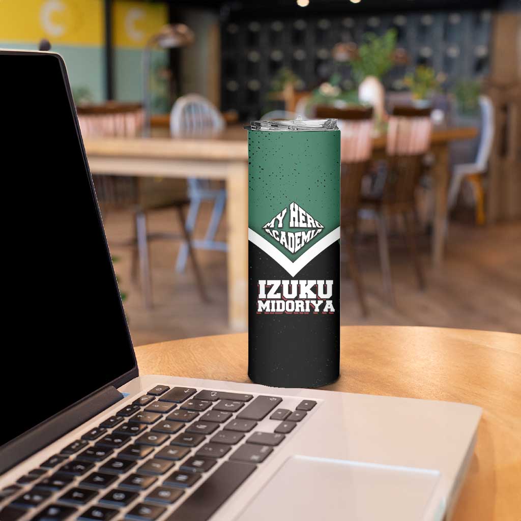 Izuku Midoriya My Hero Academia Skinny Tumbler Anime Grunge Splatter Graphic Style