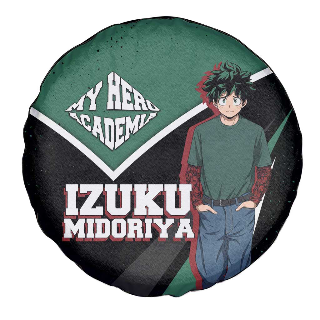 Izuku Midoriya My Hero Academia Spare Tire Cover Anime Grunge Splatter Graphic Style