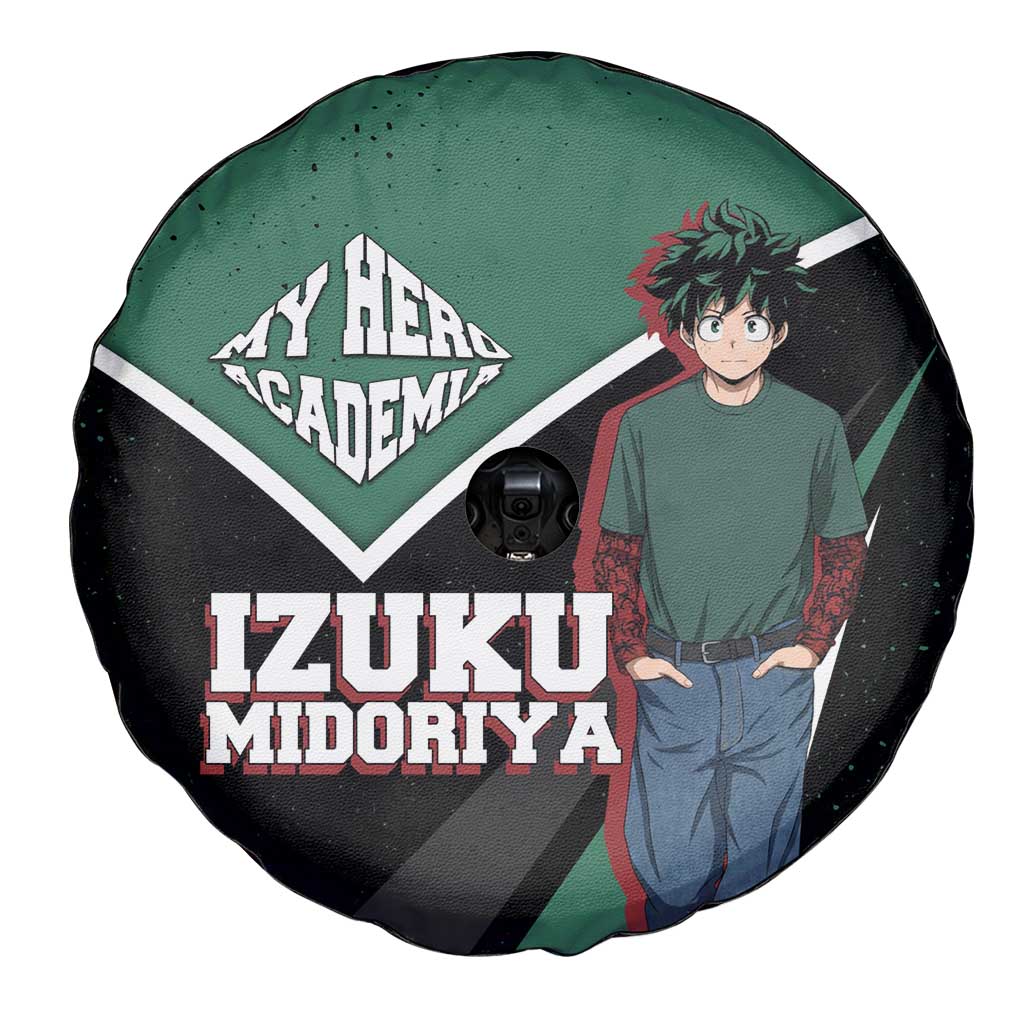 Izuku Midoriya My Hero Academia Spare Tire Cover Anime Grunge Splatter Graphic Style