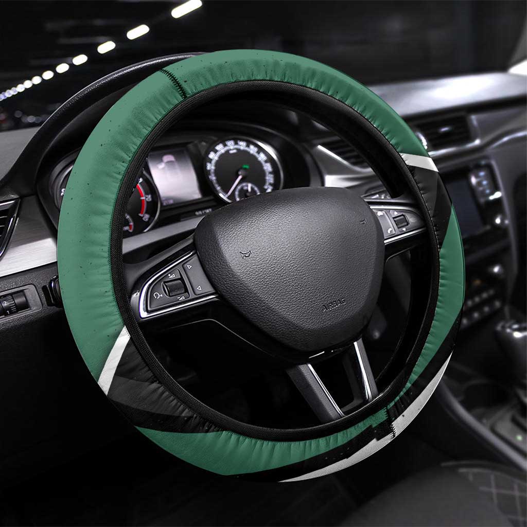 Izuku Midoriya My Hero Academia Steering Wheel Cover Anime Grunge Splatter Graphic Style