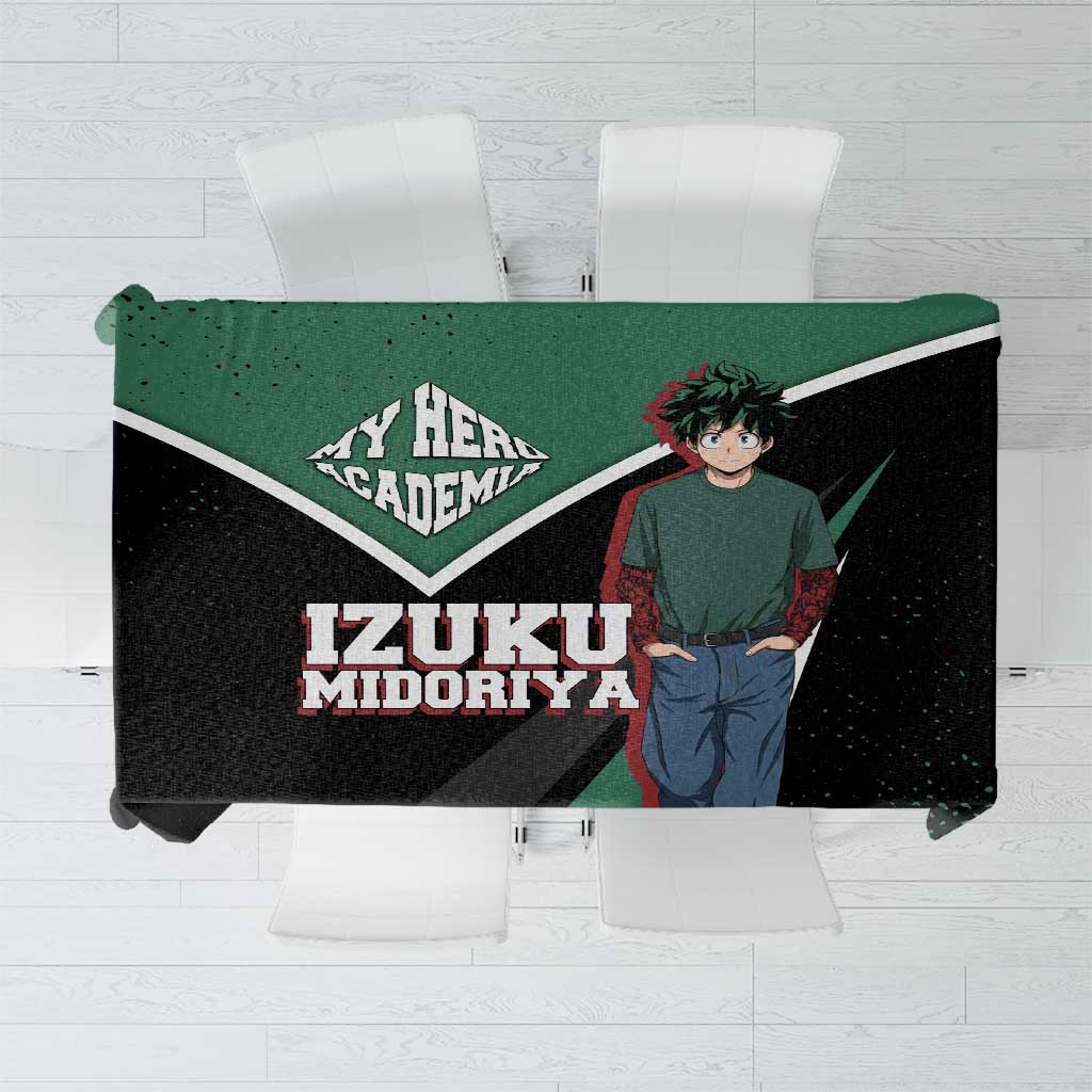 Izuku Midoriya My Hero Academia Tablecloth Anime Grunge Splatter Graphic Style