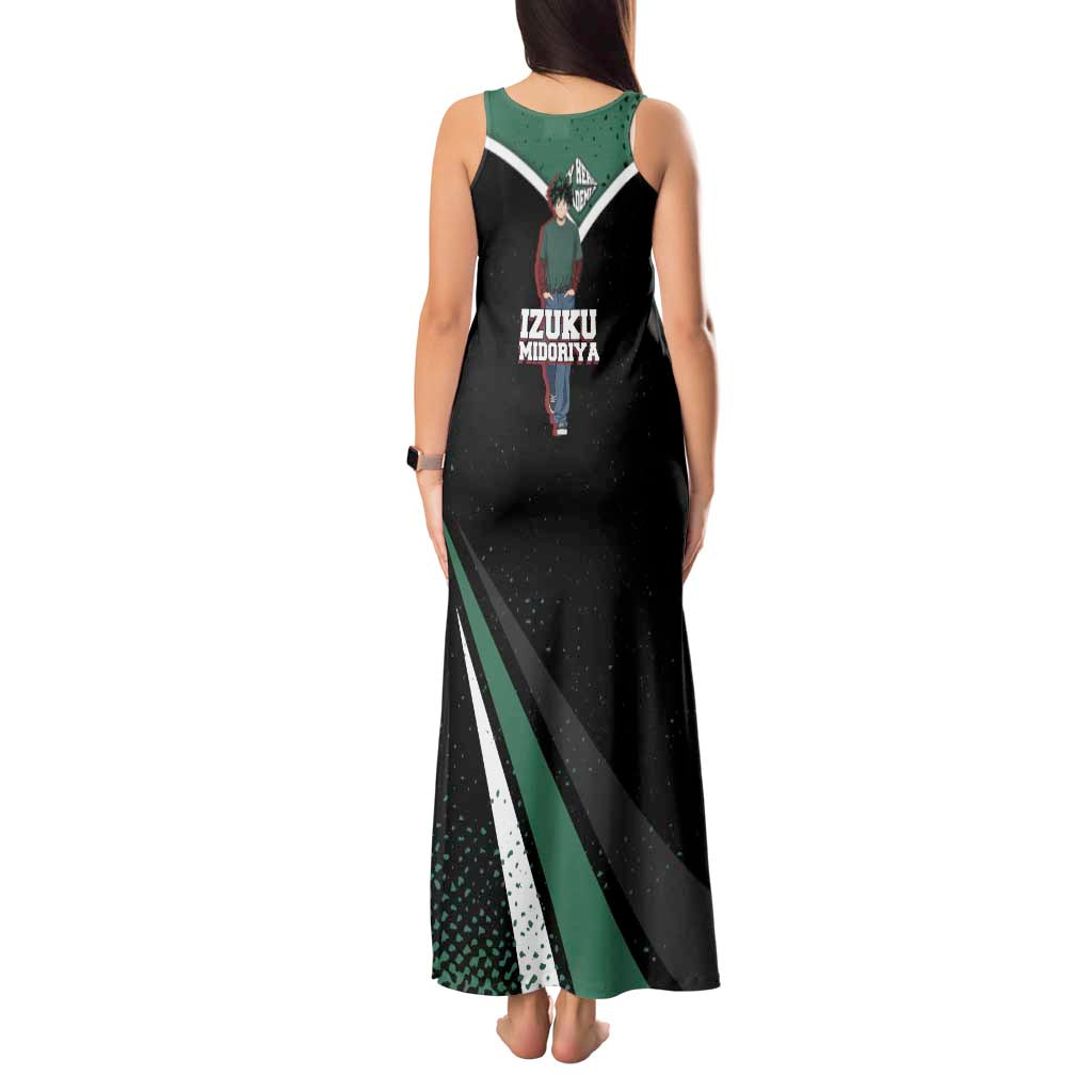 Izuku Midoriya My Hero Academia Tank Maxi Dress Anime Grunge Splatter Graphic Style