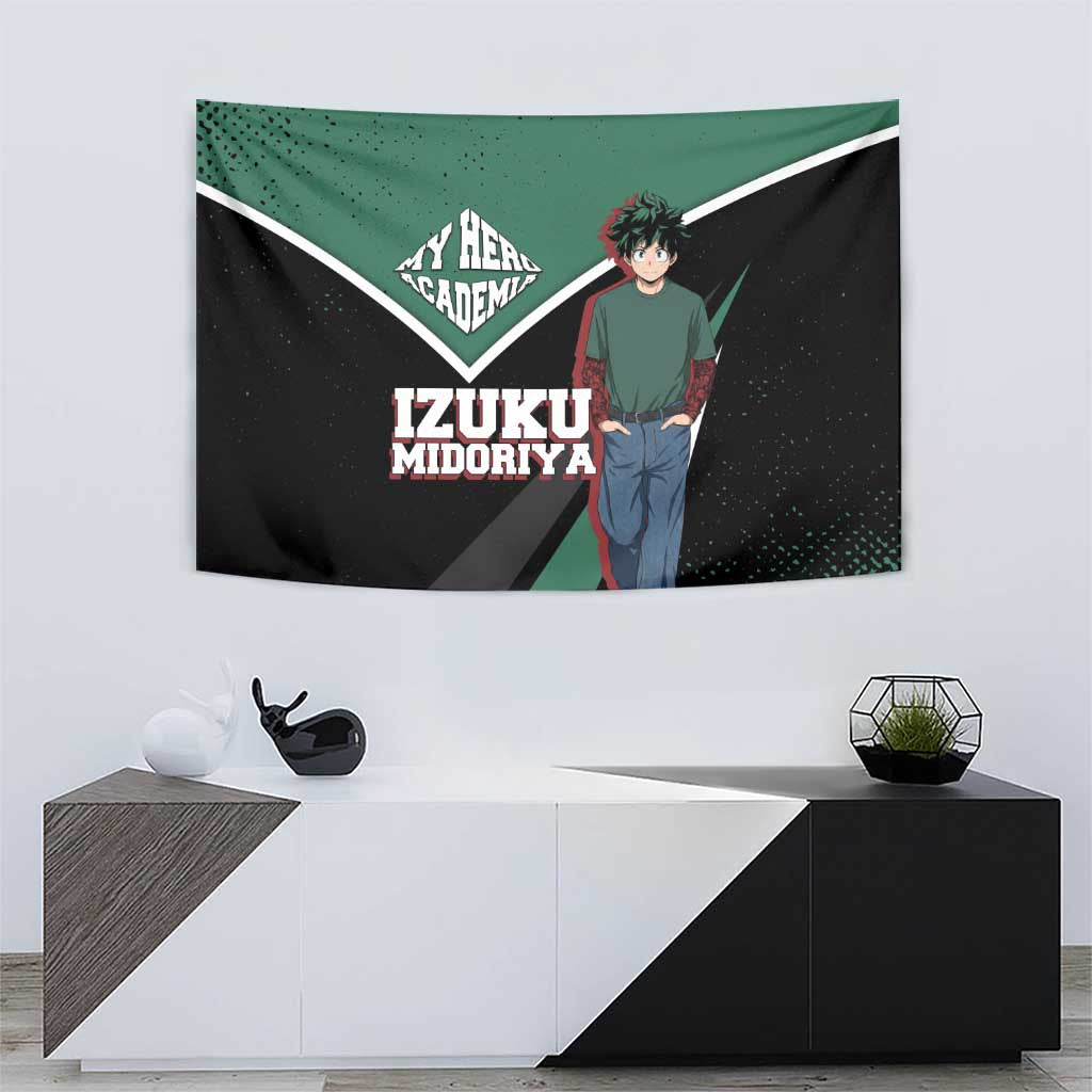 Izuku Midoriya My Hero Academia Tapestry Anime Grunge Splatter Graphic Style