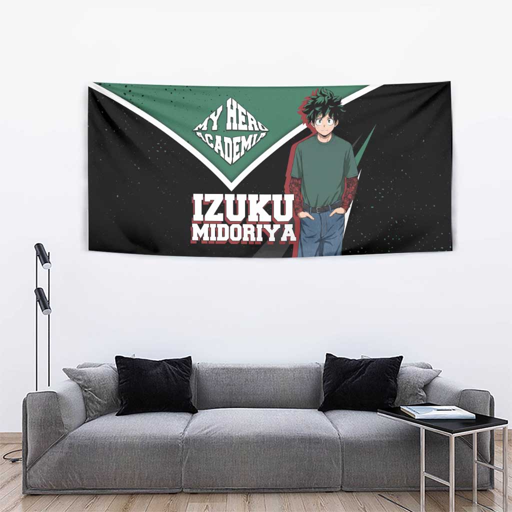 Izuku Midoriya My Hero Academia Tapestry Anime Grunge Splatter Graphic Style