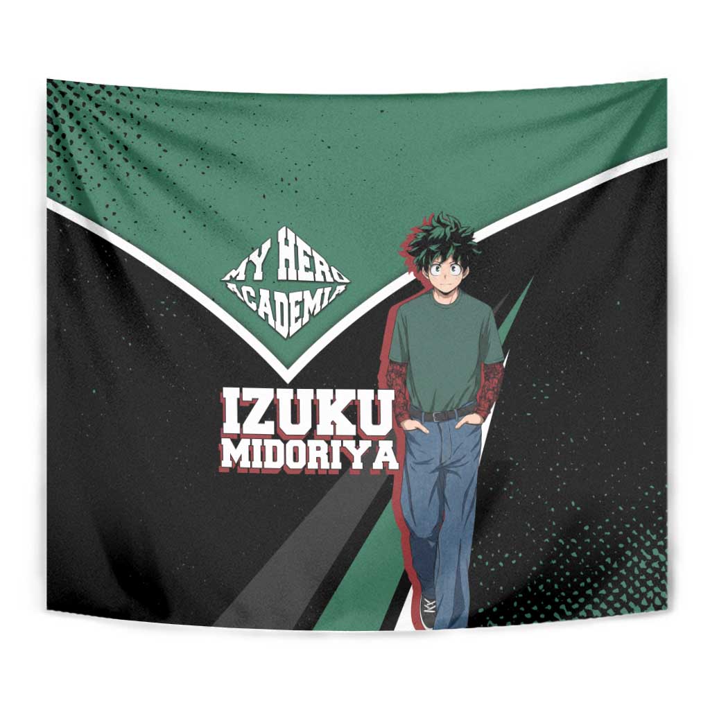 Izuku Midoriya My Hero Academia Tapestry Anime Grunge Splatter Graphic Style