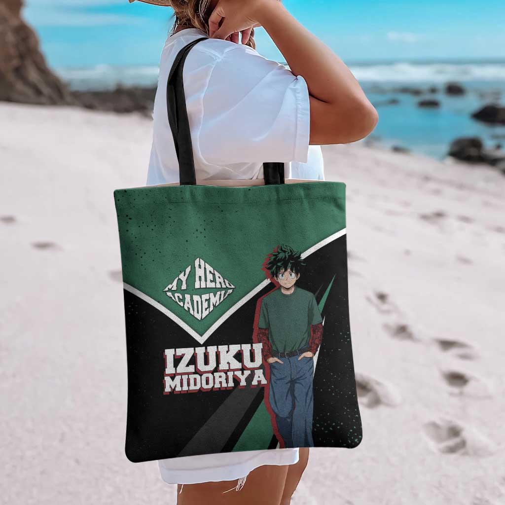 Izuku Midoriya My Hero Academia Tote Bag Anime Grunge Splatter Graphic Style